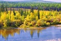 Autumn landscape. Alaska North America Royalty Free Stock Photo