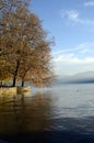 Autumn landscape in Annecy lake, Savoy, France