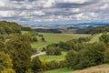 Autumn landscape around the castle Branc