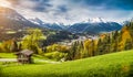 Autumn landscape in the Bavarian Alps, Berchtesgaden, Germany