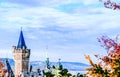 Autumn landscape with castle of Wernigerode in Germany Royalty Free Stock Photo