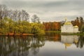 Autumn landscape in Catherine Park, Tsarskoye Selo Pushkin, Saint Petersburg Royalty Free Stock Photo