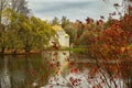 Autumn landscape in Catherine Park, Tsarskoye Selo Pushkin, Saint Petersburg Royalty Free Stock Photo