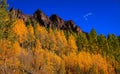 Autumn landscape in Colorado rocky mountains Royalty Free Stock Photo