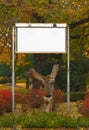 Autumn landscape with empty billboard Royalty Free Stock Photo