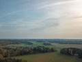 Autumn landscape, forests, drone photo Finland, Scandinavia