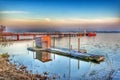 Autumn landscape of Jamno lake in Poland Royalty Free Stock Photo