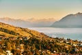 Autumn landscape of canton of Vaud, Switzerland Royalty Free Stock Photo