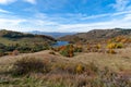 Autumn landscape with a lake, near rosia poieni, romania Royalty Free Stock Photo