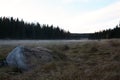 Autumn Landscape in a Mist, Bohemian Forest National park, Czech Republic, Europe Royalty Free Stock Photo