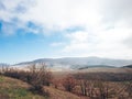 Autumn landscape in a mountainous area