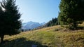 Autumn landscape of mountains and forests. Royalty Free Stock Photo