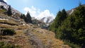 Autumn landscape of mountains and forests. Royalty Free Stock Photo