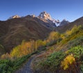 Autumn landscape in the mountains Royalty Free Stock Photo