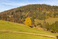 autumn landscape near saddle Beskyd in Slovakia Royalty Free Stock Photo