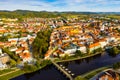 Old Town of Czech city of Pisek Royalty Free Stock Photo