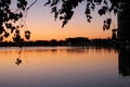 Autumn landscape. Orange sunset over the lake. Nature abstract background. Beautiful background texture Royalty Free Stock Photo