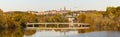 An autumn landscape panorama of Potomac river Theodore Roosevelt Island