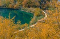 Autumn landscape at Plitvice Lakes National Park, Croatia Royalty Free Stock Photo