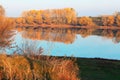 Autumn landscape with river