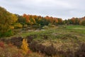 Autumn landscape with river.Lithuanian landscape