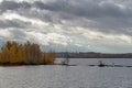 Autumn landscape in Troitse-Lykovo. Moscow Royalty Free Stock Photo