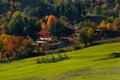 Autumn landscape and turkish nature houses