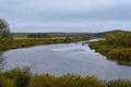 Autumn landscape of the Ugra River bend