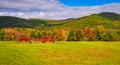 Autumn landscape in Vermont in fall foliage