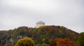 Autumn landscape view of the famous Hall Kelheim in Germany