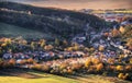 Autumn landscape with village, Slovakia Royalty Free Stock Photo