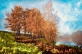 Autumn landscapee by the river. Royalty Free Stock Photo