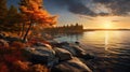 Archipelago Autumn Splendor: Breathtaking Landscape With Rich Painterly Surfaces