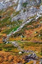 Autumn landscapes in mountains. Norway Royalty Free Stock Photo