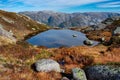 Autumn landscapes in mountains. Norway Royalty Free Stock Photo