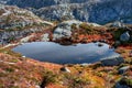Autumn landscapes in mountains. Norway Royalty Free Stock Photo