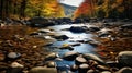 Captivating Fall Landscape Photography With River And Rocks