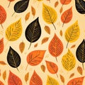 Autumn leaf background set art nature pattern Royalty Free Stock Photo