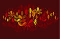 Autumn leaf fall geometry modern motif
