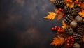 Autumn leaf falling, nature decoration on vibrant forest backdrop generated by AI Royalty Free Stock Photo