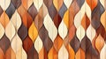 Autumn Leaf Geometric Pattern Brown Orange Beige Royalty Free Stock Photo