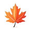 Autumn Leaf Icon Isolated, Colored Autumn Tree Leaves Symbol, Red Orange Foliage Silhouette