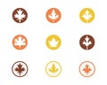autumn leaf logo vector icons Royalty Free Stock Photo