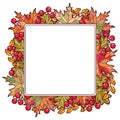 Autumn leaf ornamental frame. Royalty Free Stock Photo