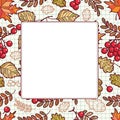 Autumn leaf ornamental frame. Royalty Free Stock Photo