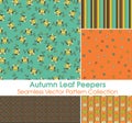 Autumn Leaf Peeper Seamless Vector Pattern Collection.