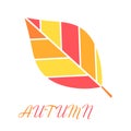 Autumn leaf vector Royalty Free Stock Photo