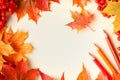 Autumn leaf on wood black background orange leaf on old grunge wood deck, copy place for inscription, top view, tablet for text