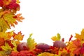 Autumn Leaves and Apples Background