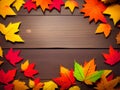 autumn leaves background with colorful autumnal and fallen foliage , Ai Generated